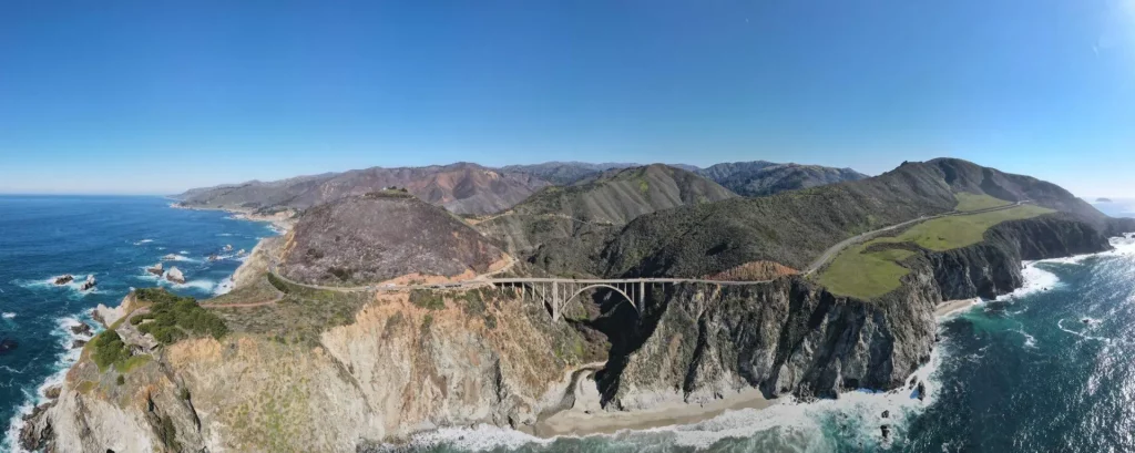 Vista panorámica del puente del Big Sur