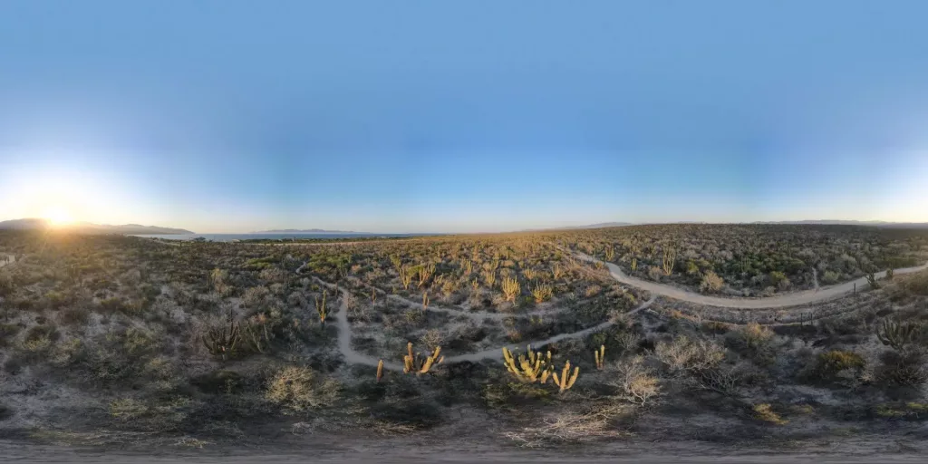 Vista panorámica del desierto Baja California en La Ventana